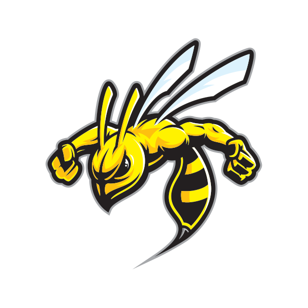 Printed vinyl wasp stinger. Insect clipart hornet