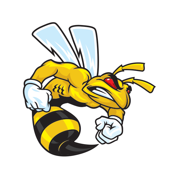 Printed vinyl wasp stickers. Clipart bee hornet