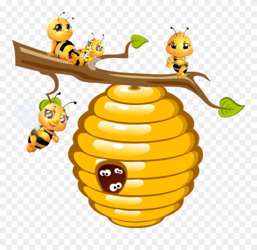 Bees hive honey png. Clipart bee house