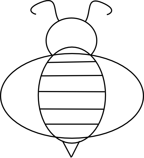 clipart bee outline
