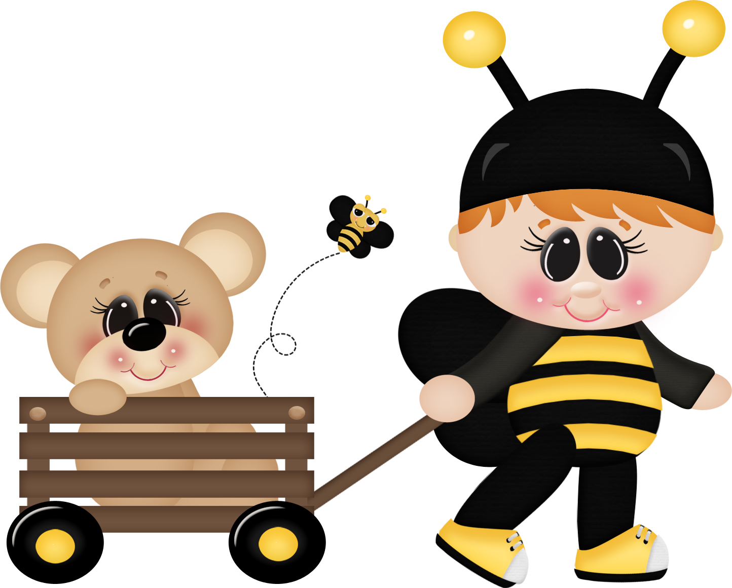 clipart bee paper