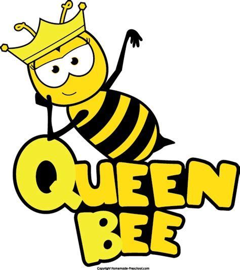clipart bee queen bee