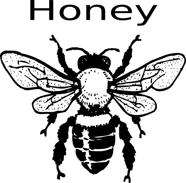 silhouette clipart bee