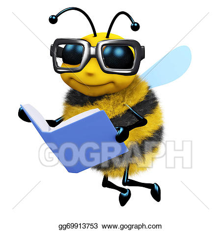 Stock illustration d clip. Clipart bee student