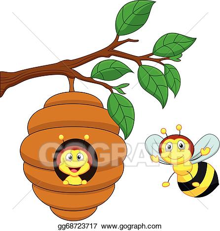 clipart bee tree