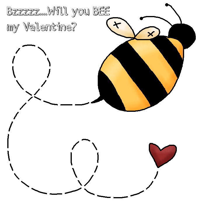 clipart bee valentines day