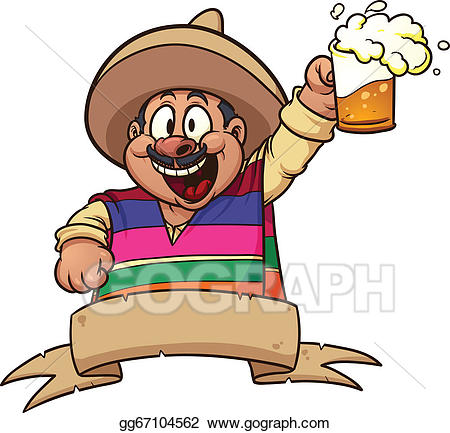 Clipart beer beer mexican. Vector illustration with eps