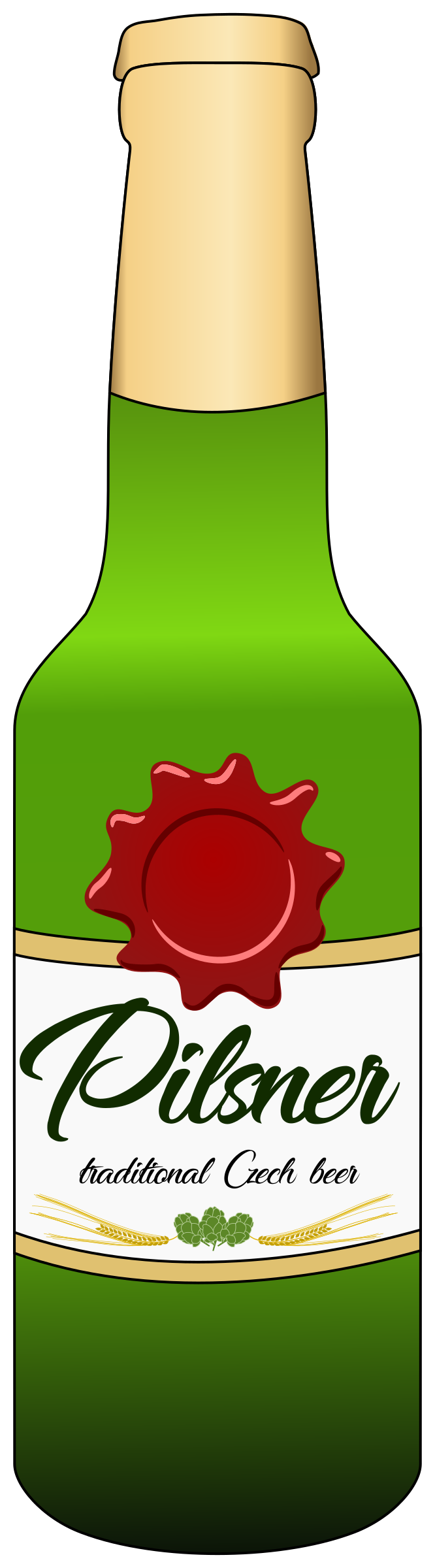 Clipart beer bottel. Pilsner bottle big image