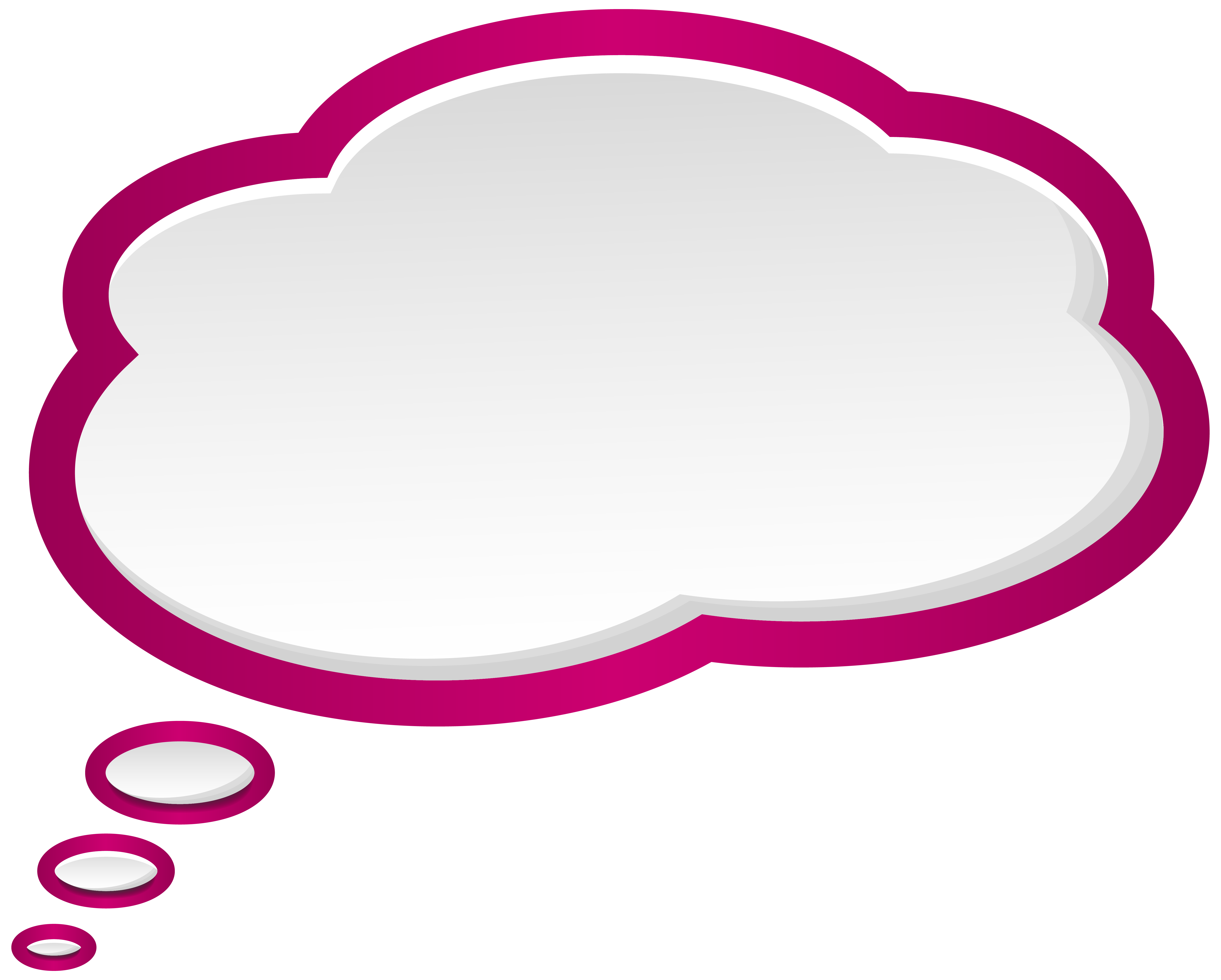 Speech pink white png. Clipart cloud bubble