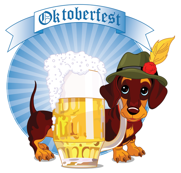 Decor with beer and. Oktoberfest clipart template