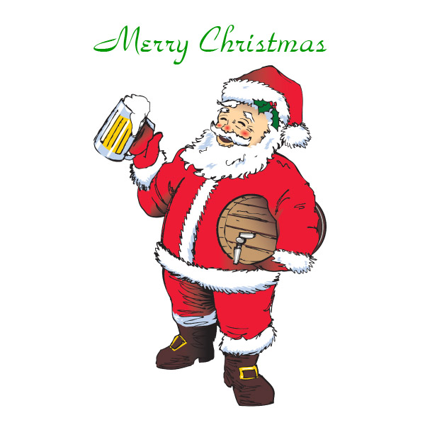 clipart santa beer