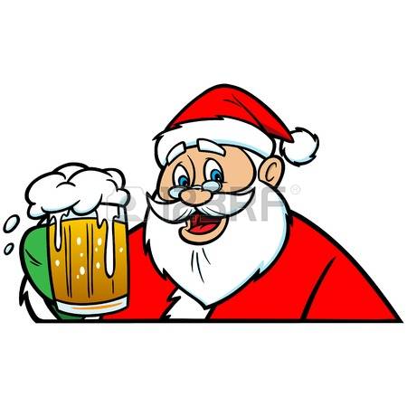 santa clipart beer