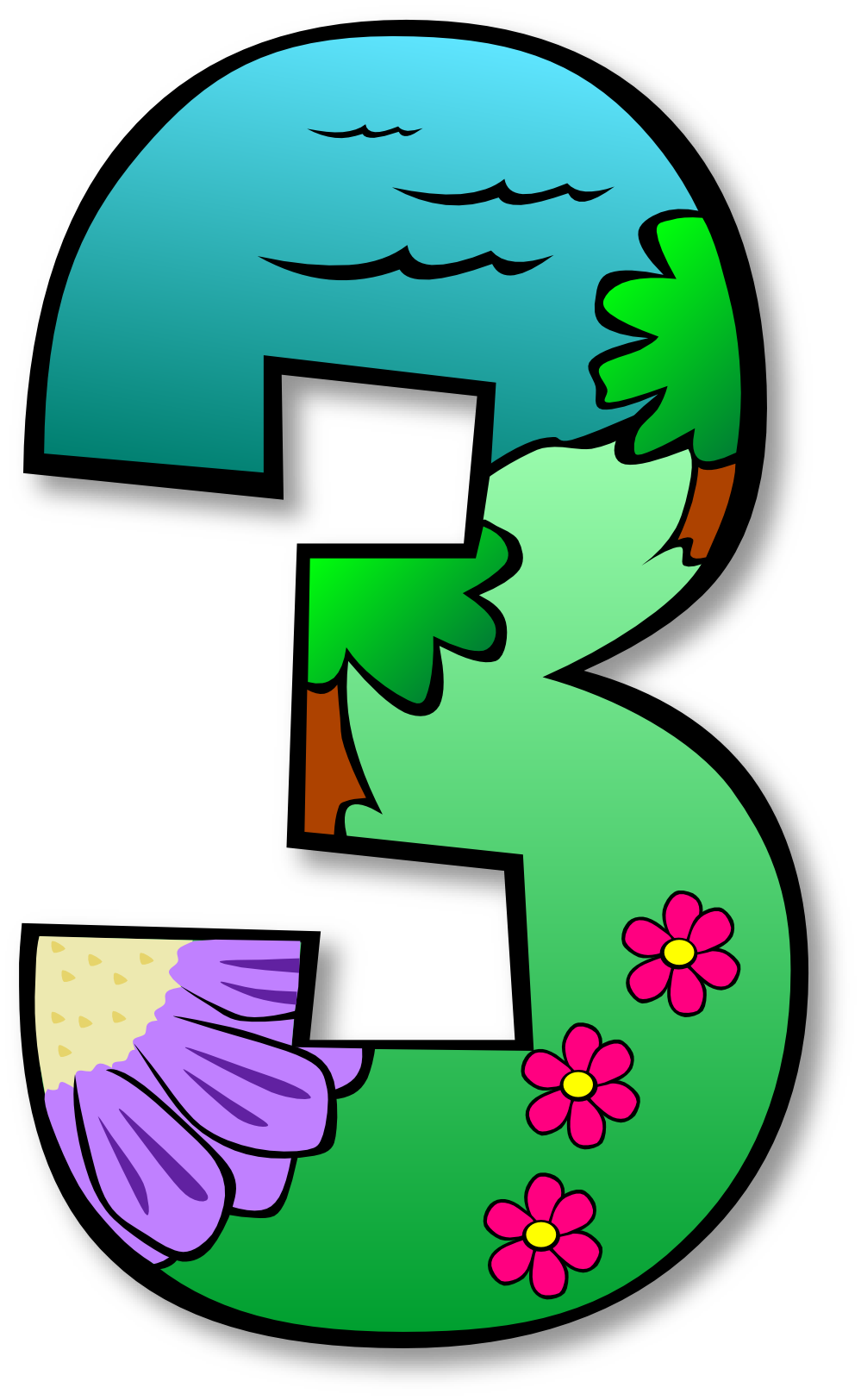Clipart kids number. Clip art numbers 