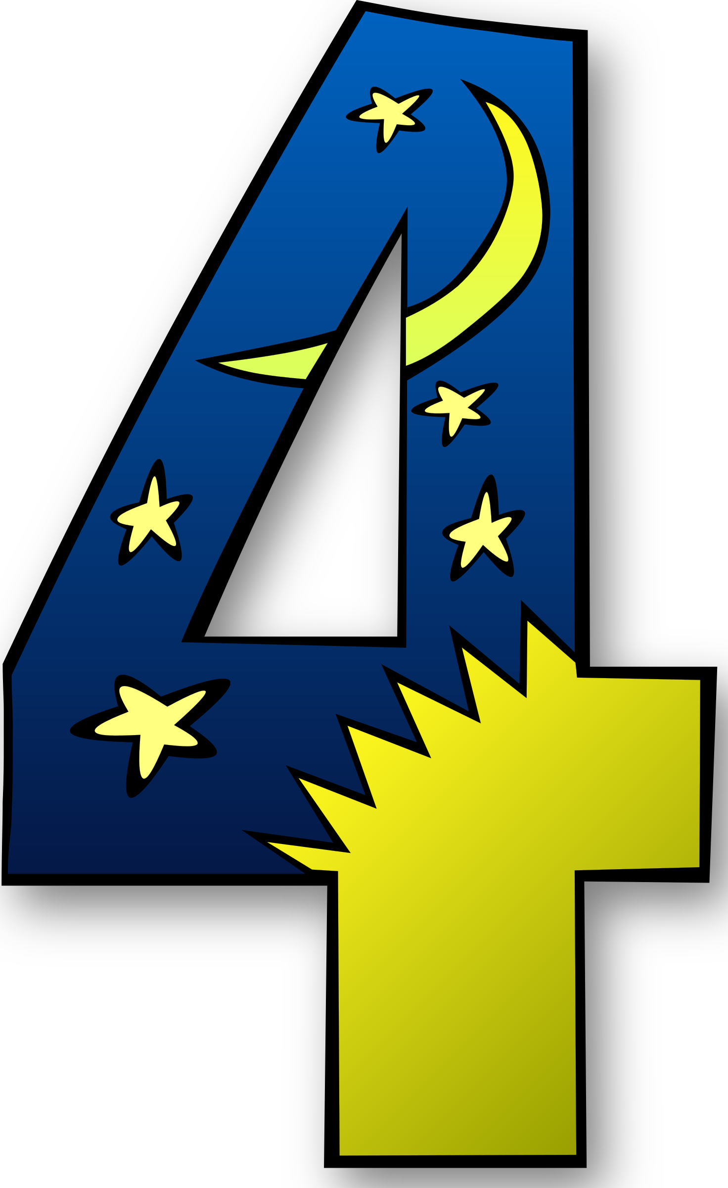 number 6 clipart four