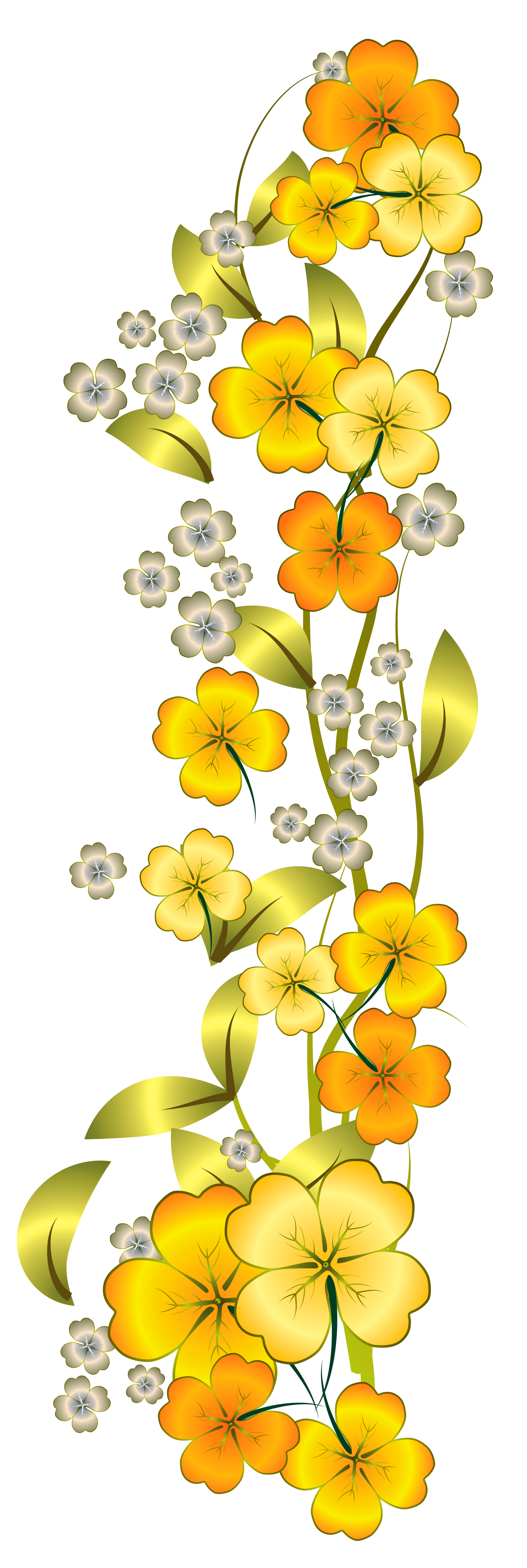 Vines clipart yellow flower. Decor png flowers pinterest
