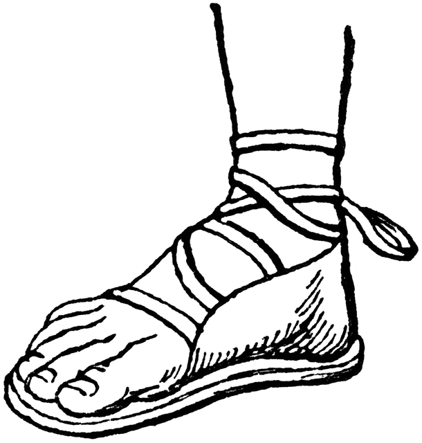 Clipart bible sandal. Sandals clip art library