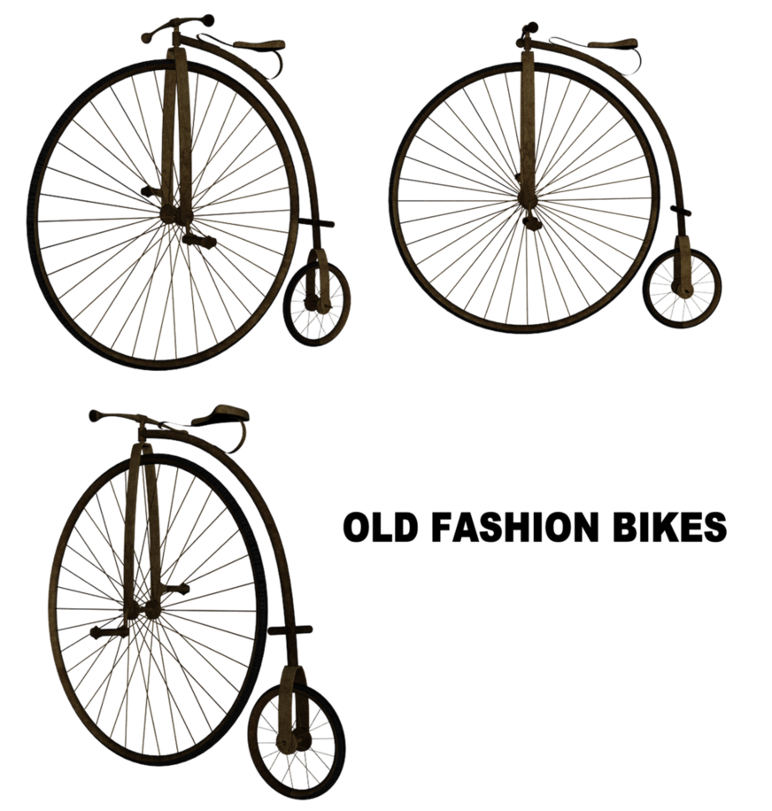 Clipart bicycle antique bike. Vintage set by mysticmorning