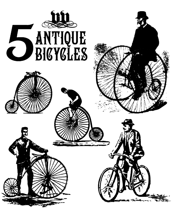 clipart bicycle antique bike