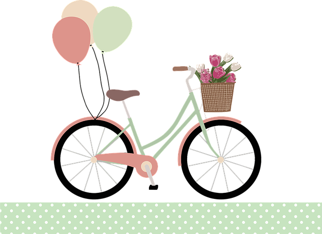 clipart bicycle balloon