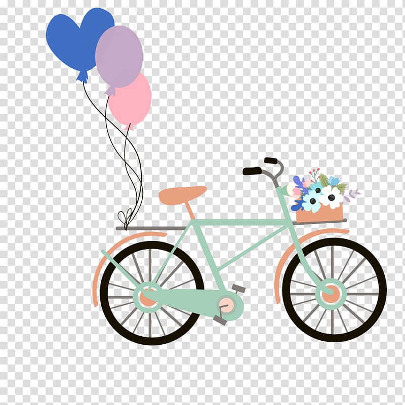 clipart bicycle balloon