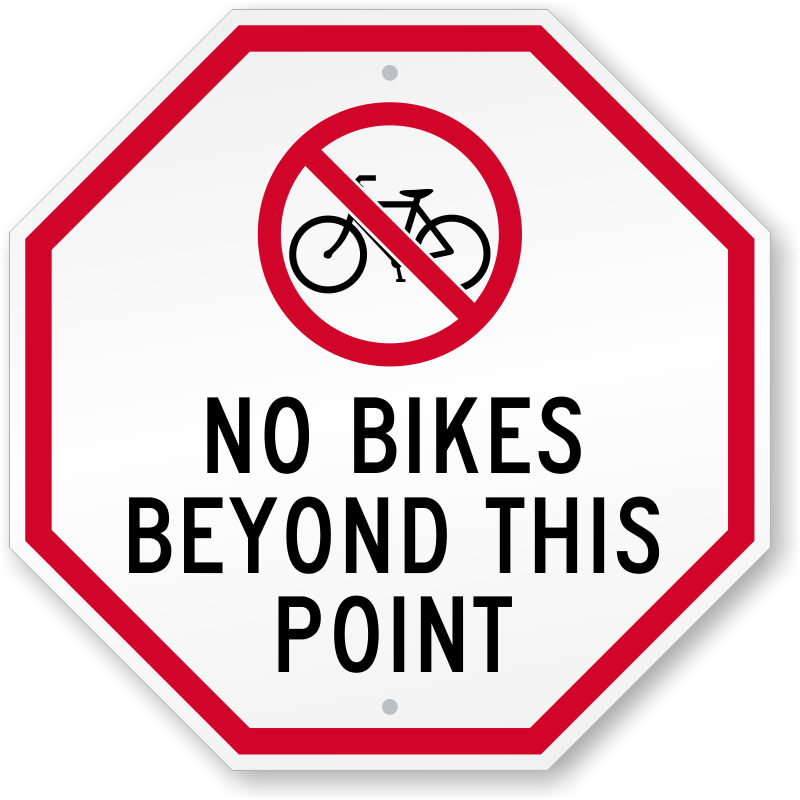 clipart bike bicycle sign