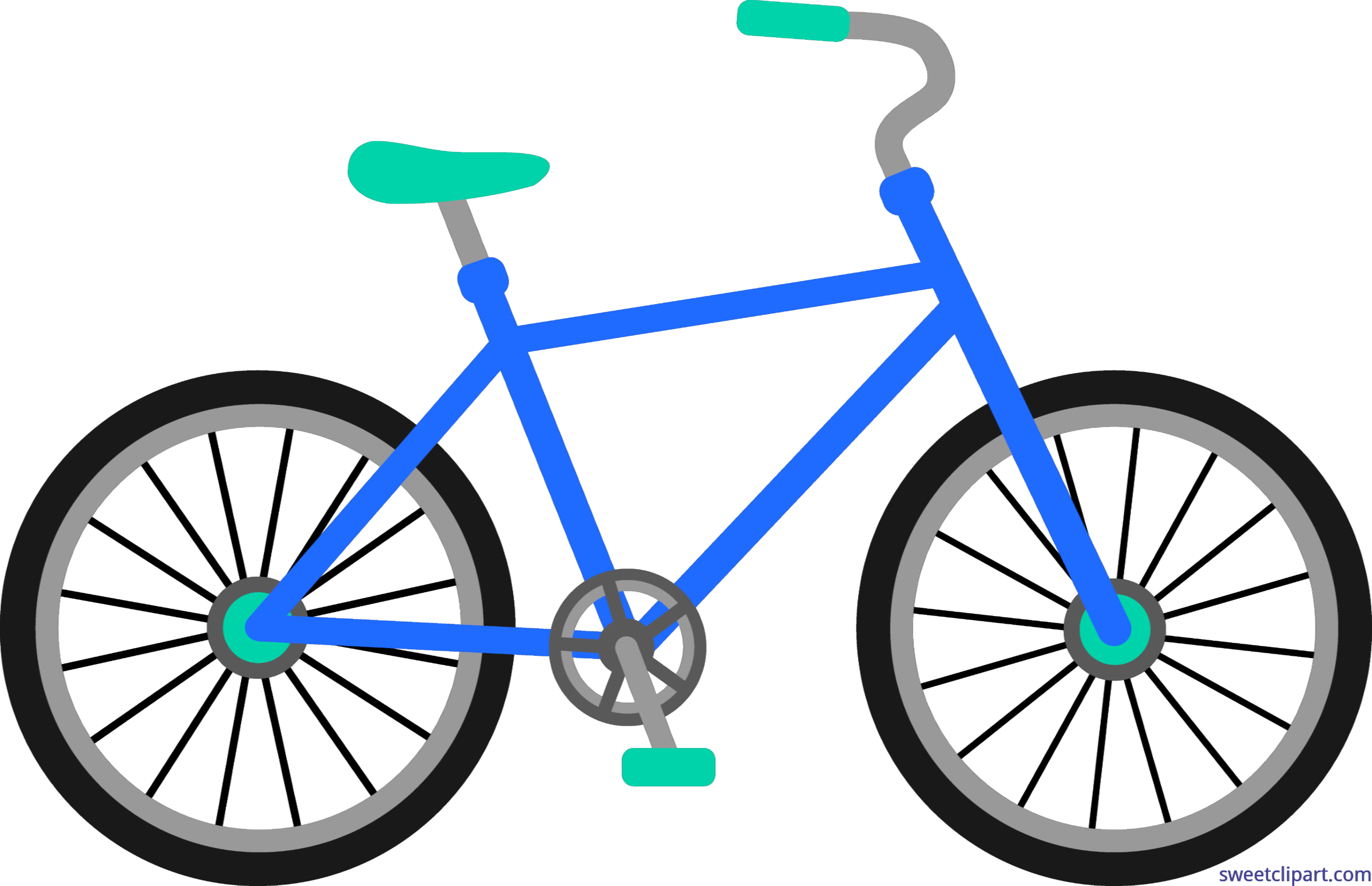 clipart bicycle blue bike