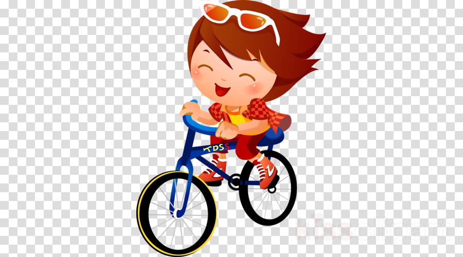clipart child cycling