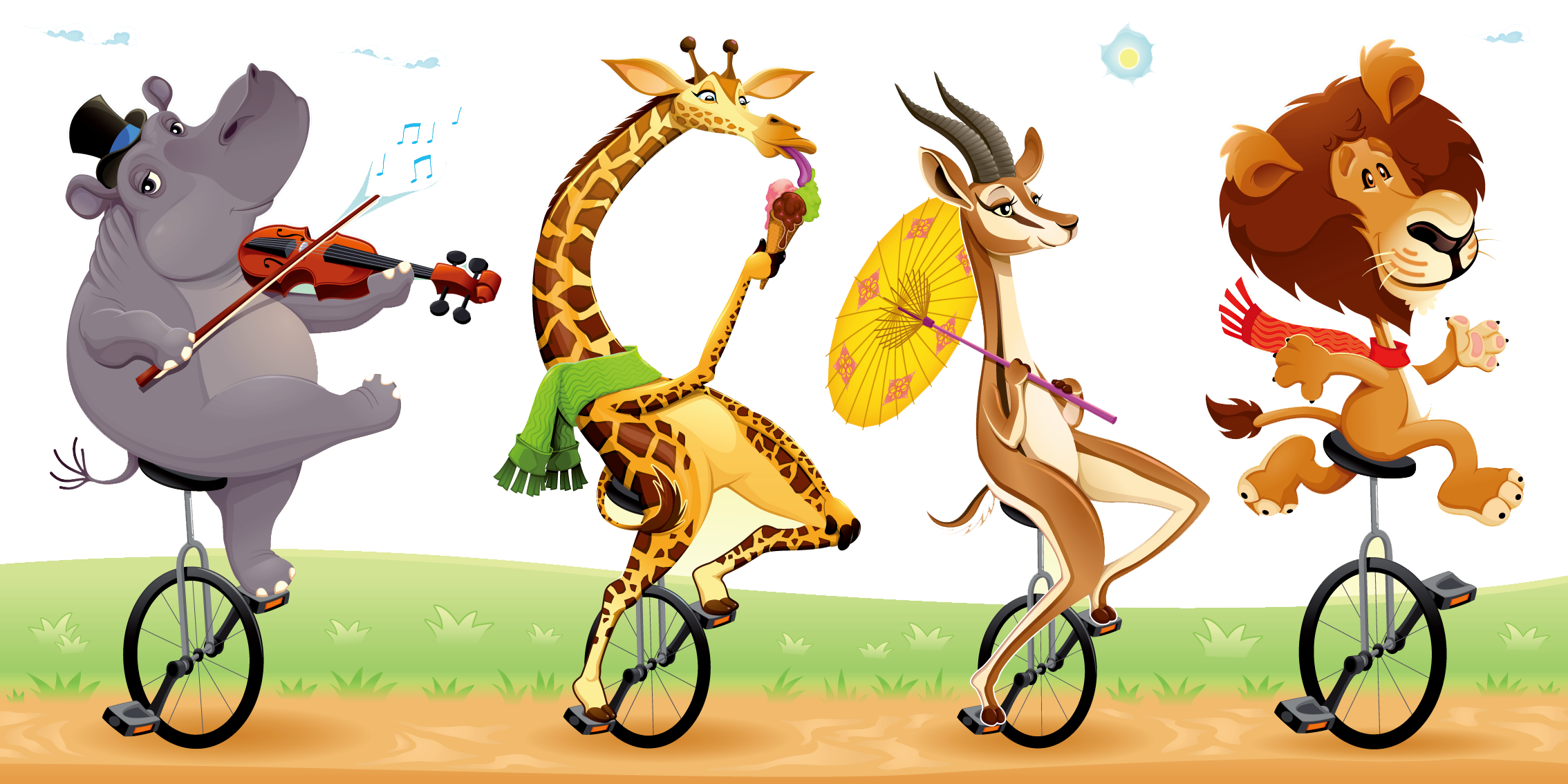 clipart bicycle circus