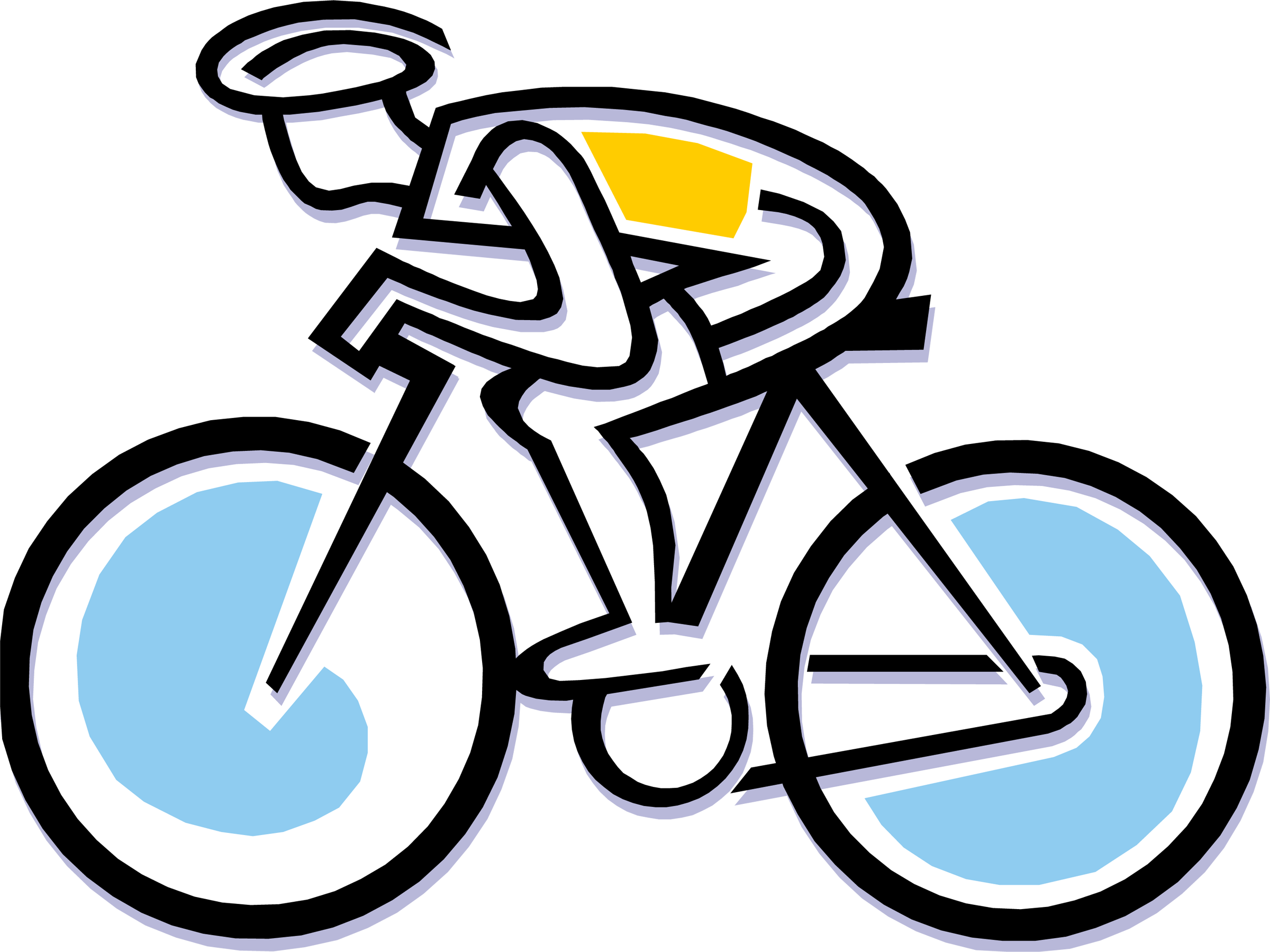 clipart bicycle cycler
