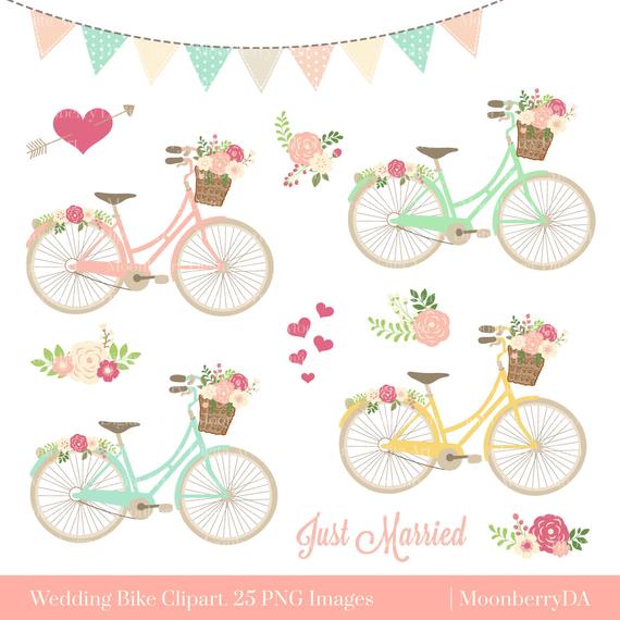 clipart bicycle flower
