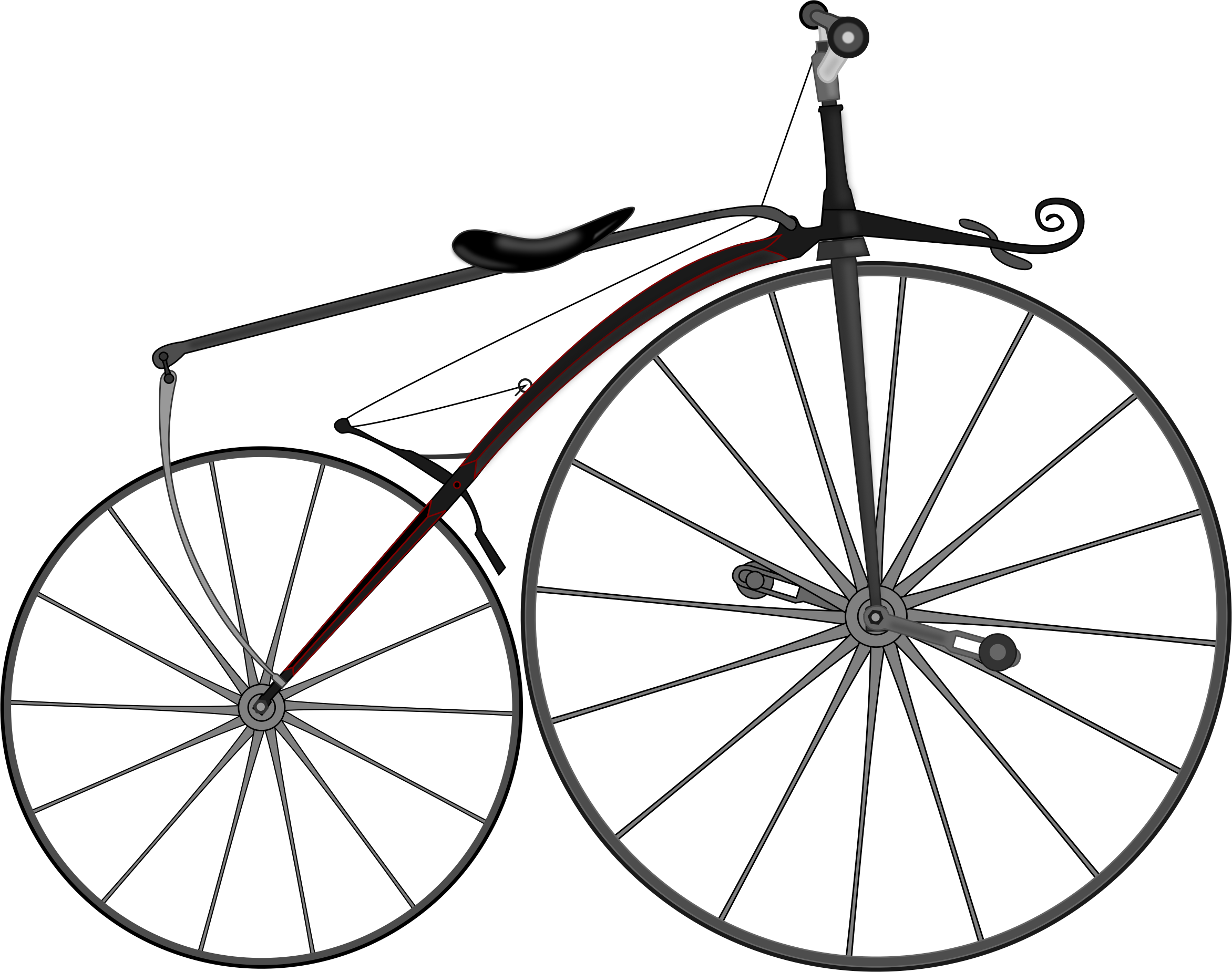 Cycling clipart outline.  boneshaker bike by