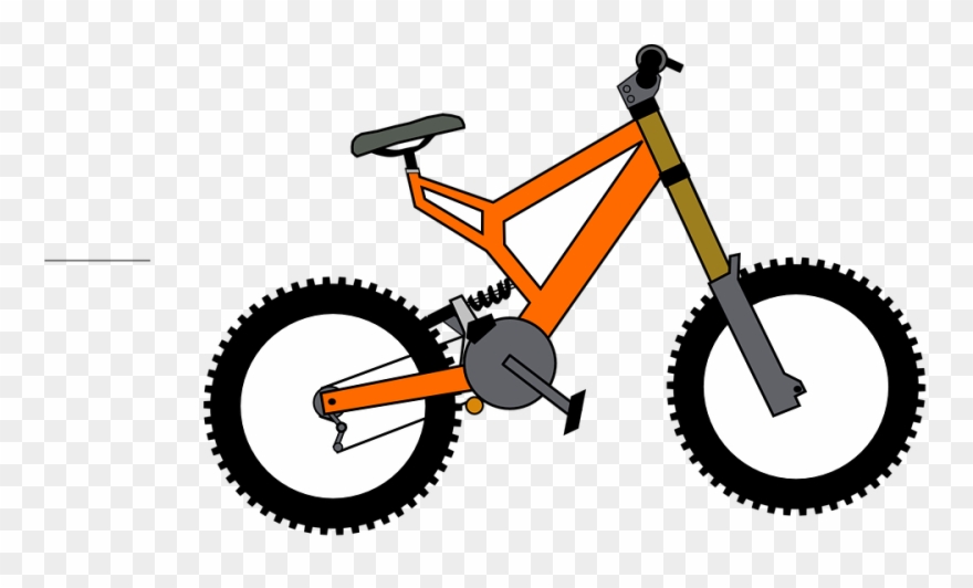 clipart bike orange