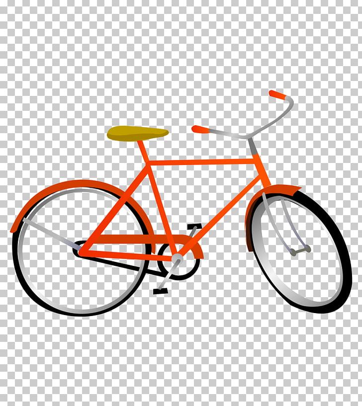 clipart bicycle orange bike