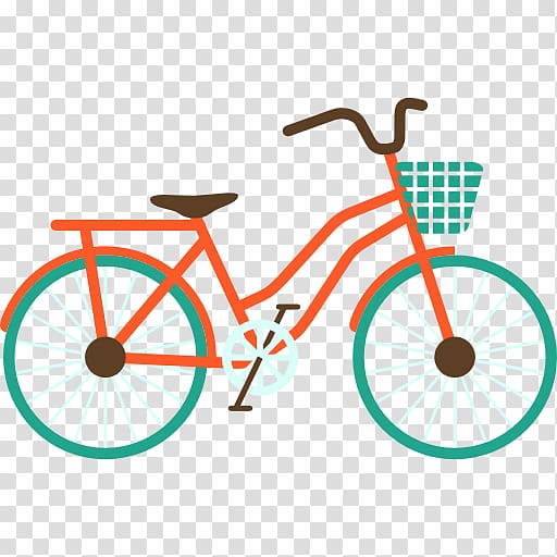 clipart bicycle orange bike