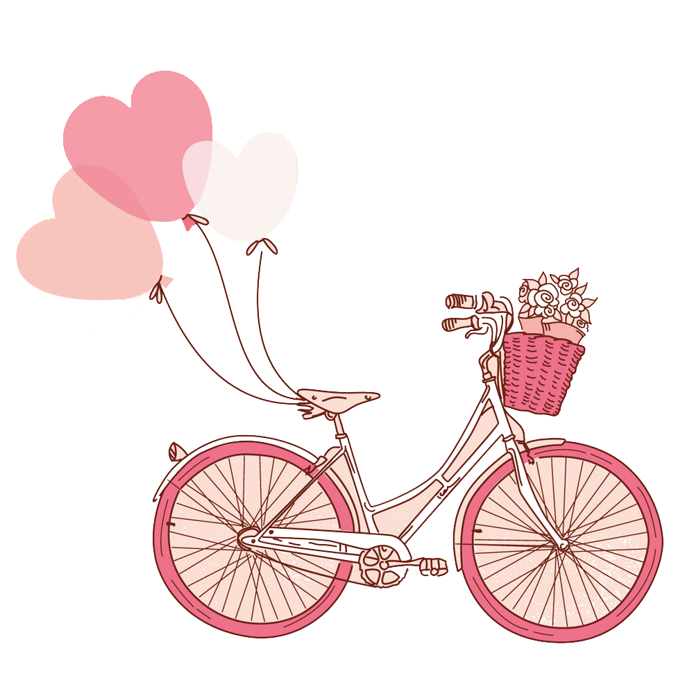 clipart bicycle pink bike