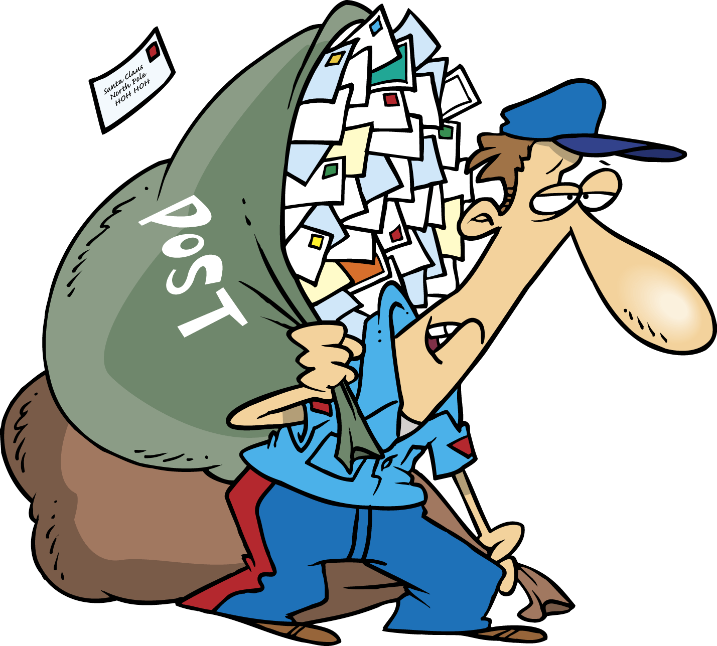 mail clipart postal worker