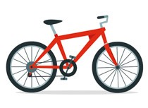 clipart bicycle red bike
