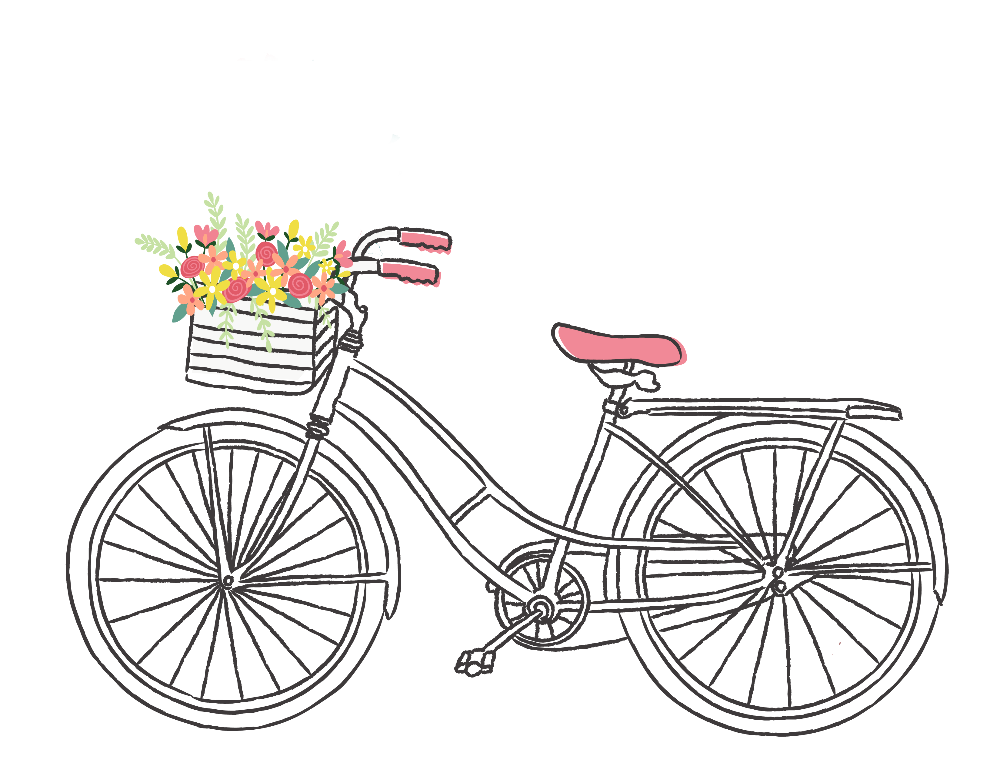 Free romantic bicycle clip. Cycling clipart toddler bike