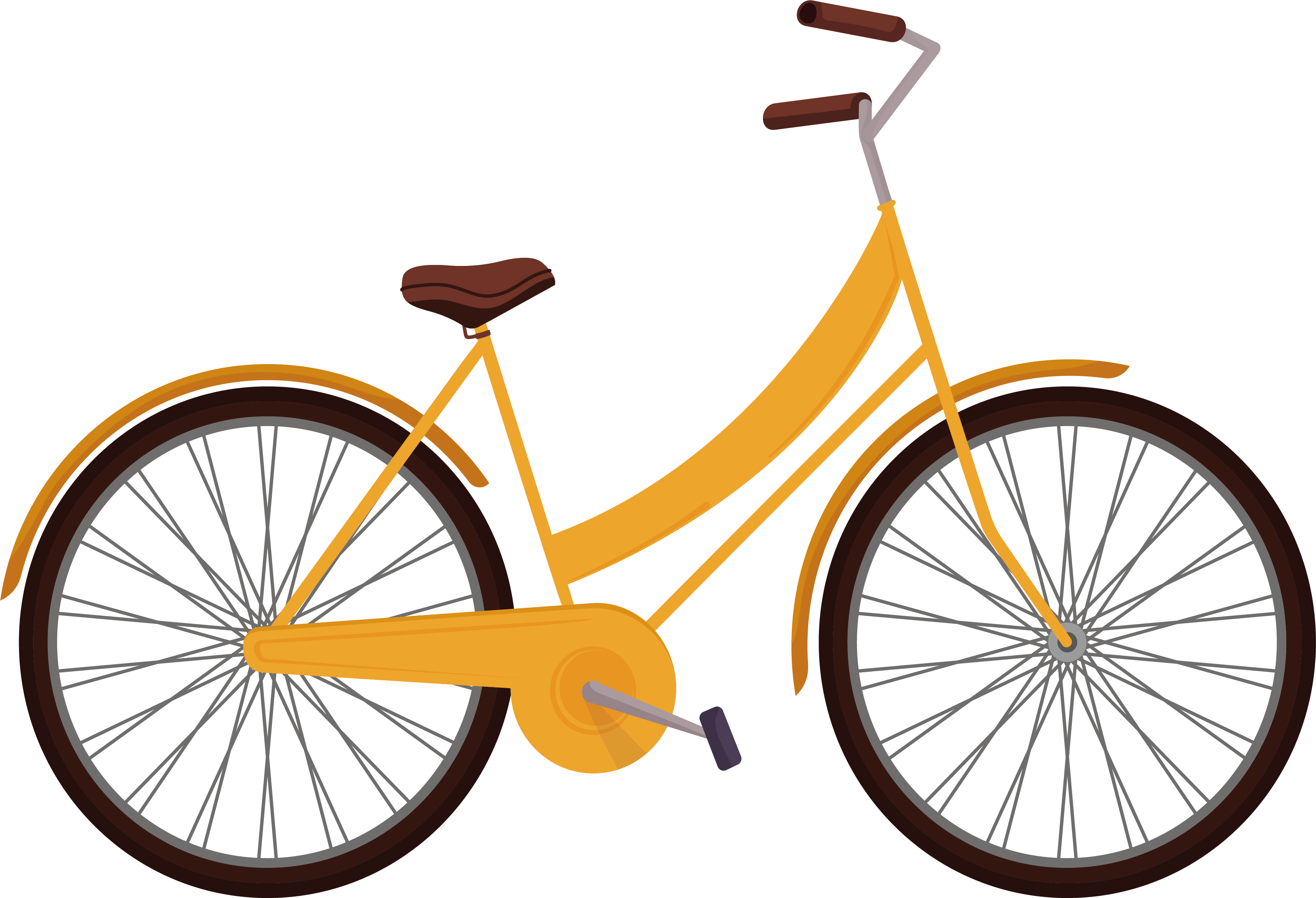 clipart bicycle yellow bike
