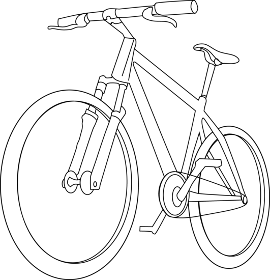clipart bike coloring