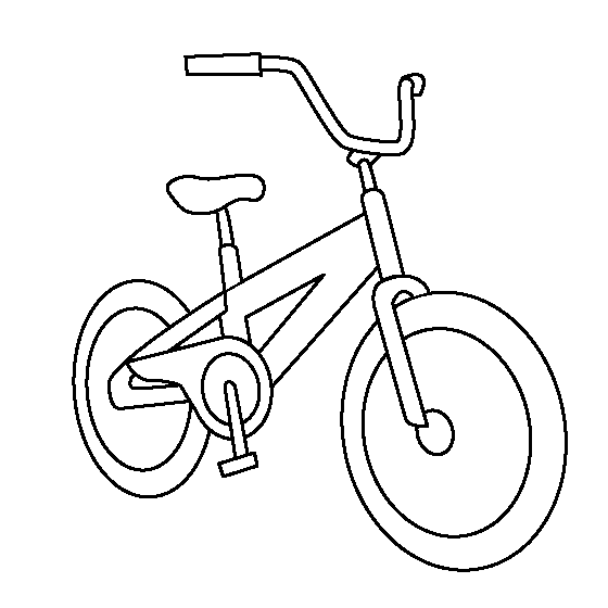 clipart bike coloring