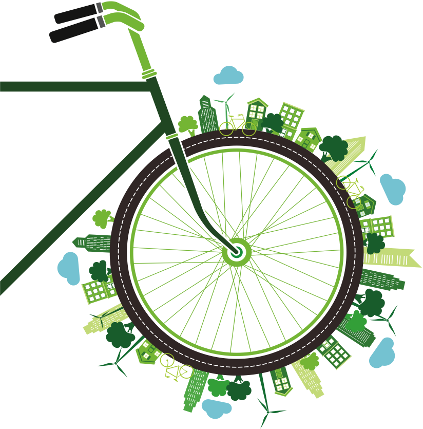 clipart bike green bike