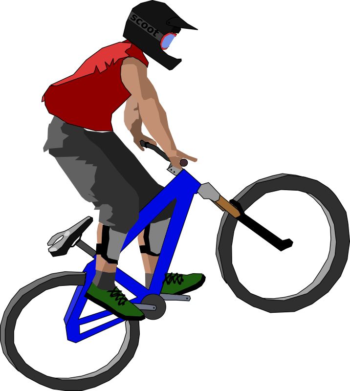 clipart kid cycling