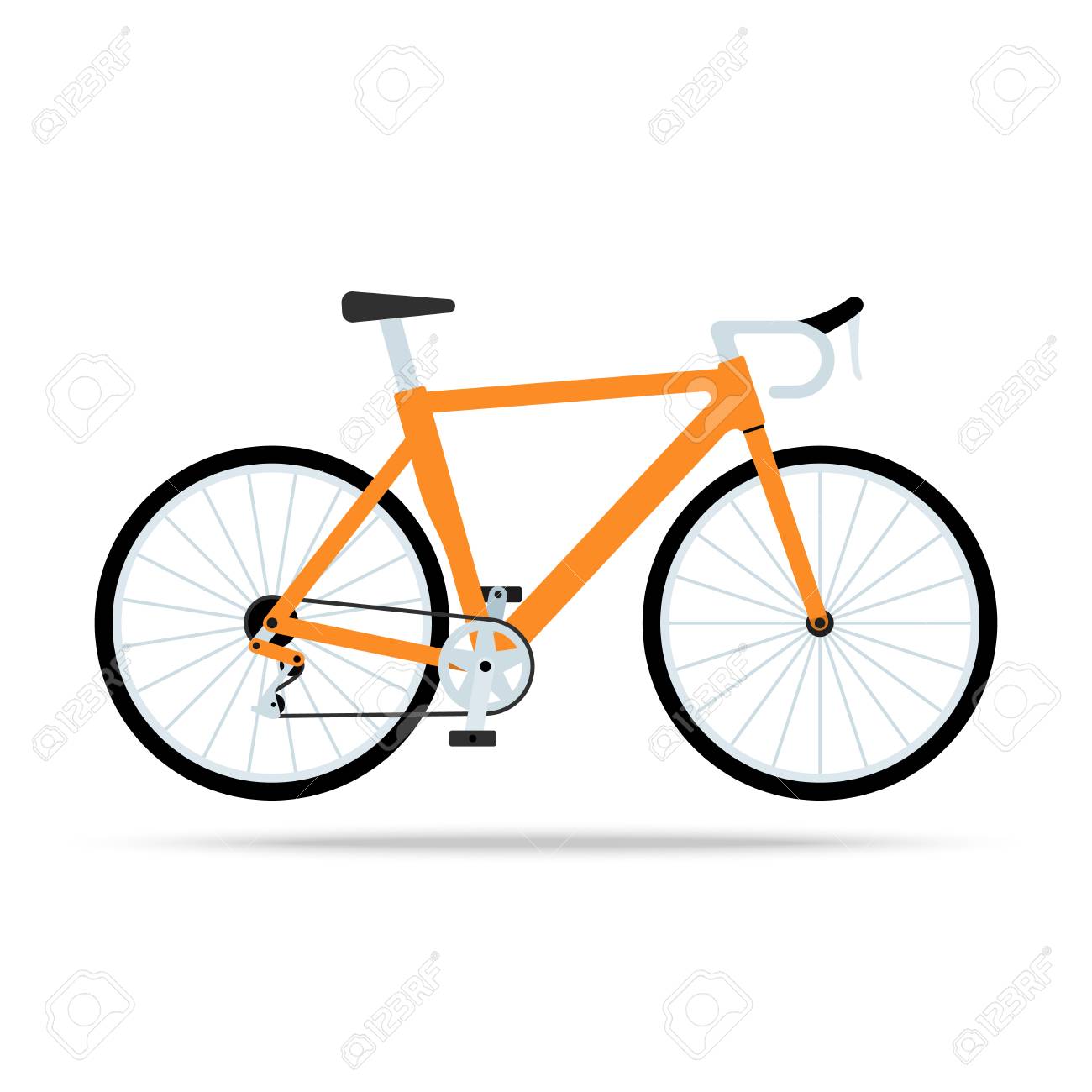 clipart bike orange