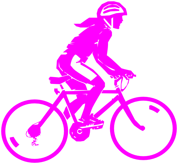Female pink clip art. Cycle clipart mountain biker