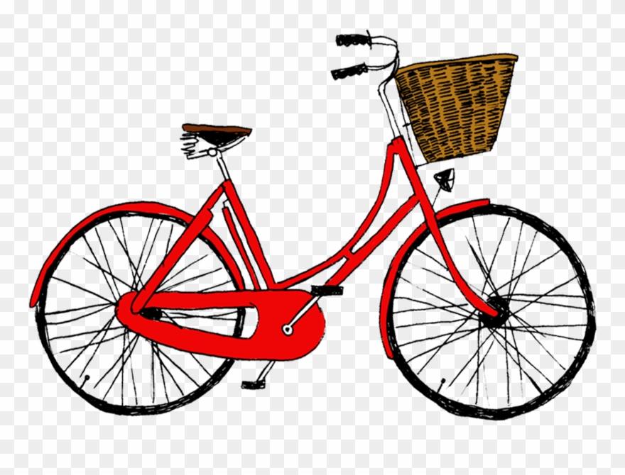 clipart bike red