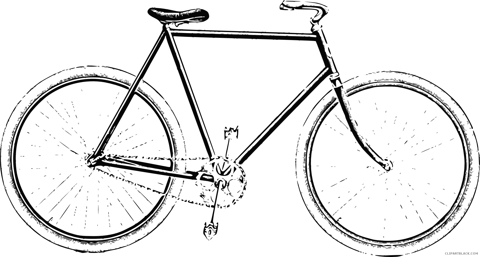 Free black white images. Clipart bike transportation