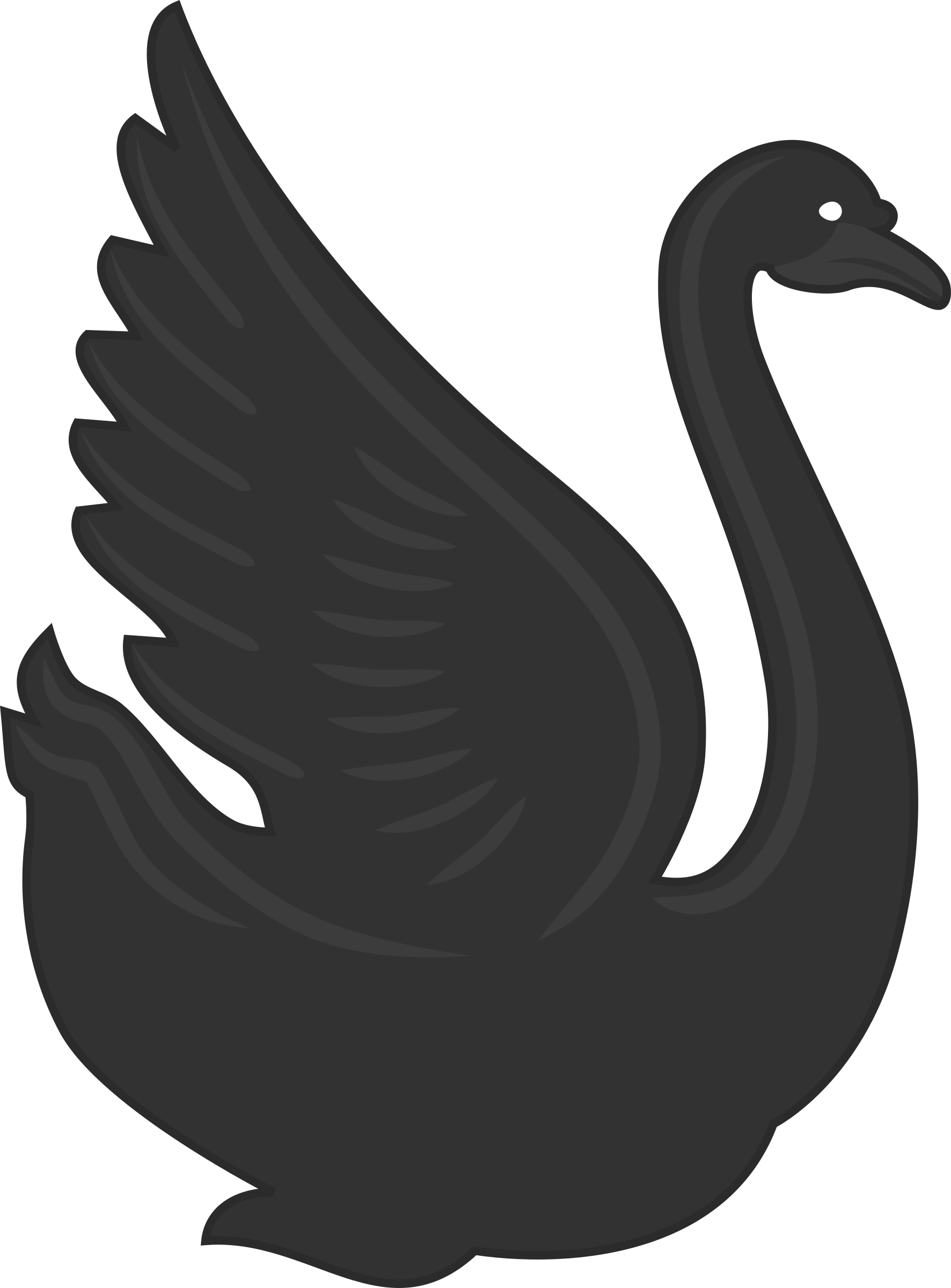 clipart bird black swan