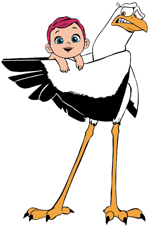 stork clipart baby silhouette