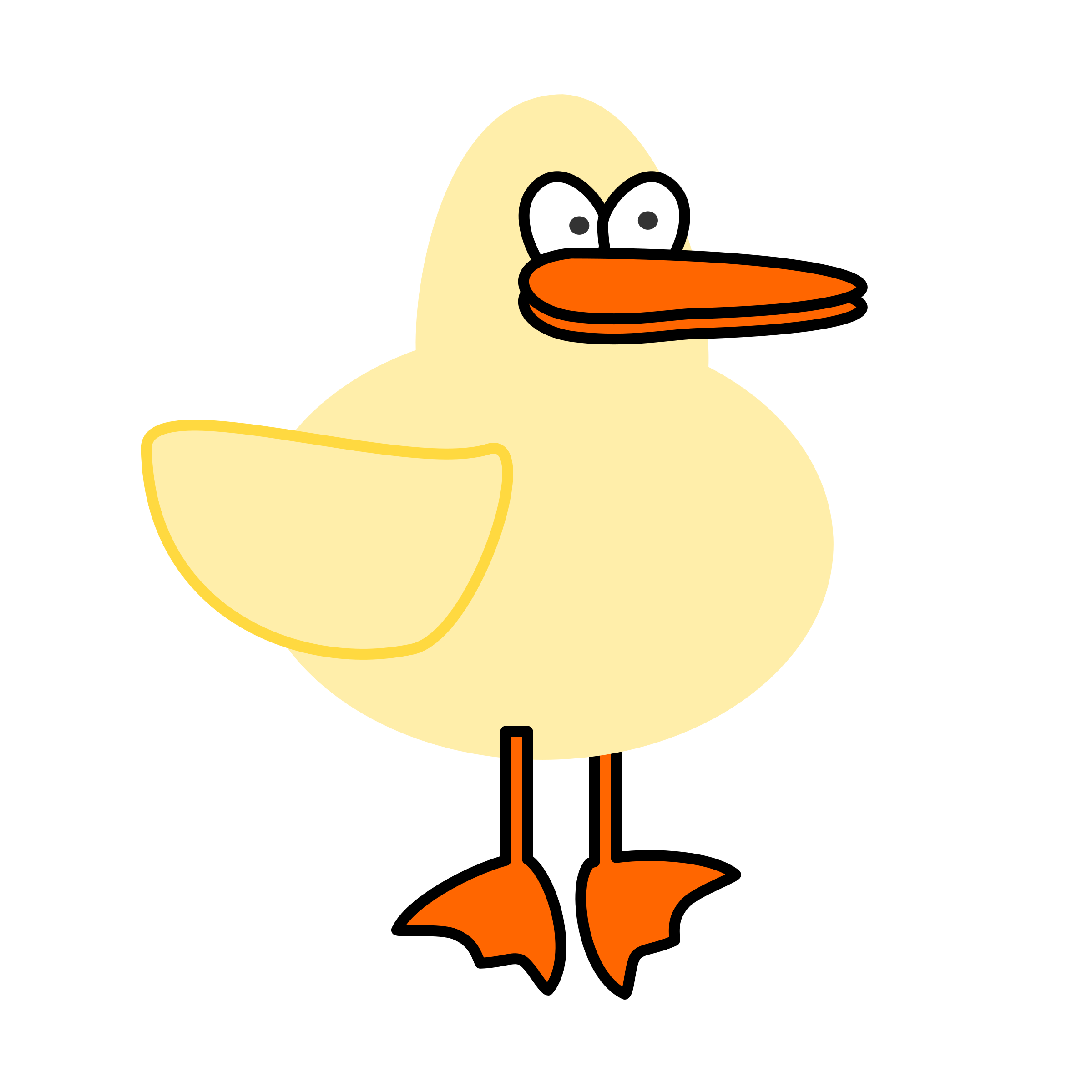 Silly pencil and in. Clipart duck water